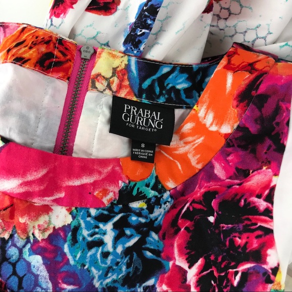 Prabal Gurung For Target Floral Crush Dress Sz 8 - Picture 6 of 6